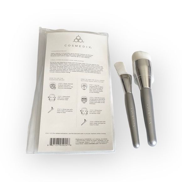 new Cosmedix ㋛ Spa Day Skincare Brush Set ㋛ 2 Precision Brushes ㋛ Self Care ㋛ - Picture 6 of 10